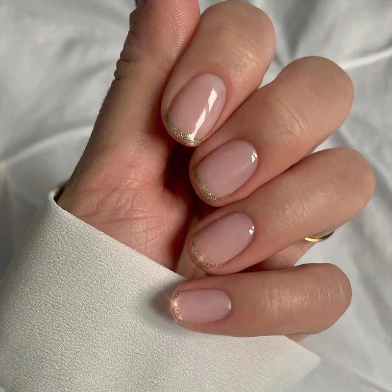 Pink Glitter French