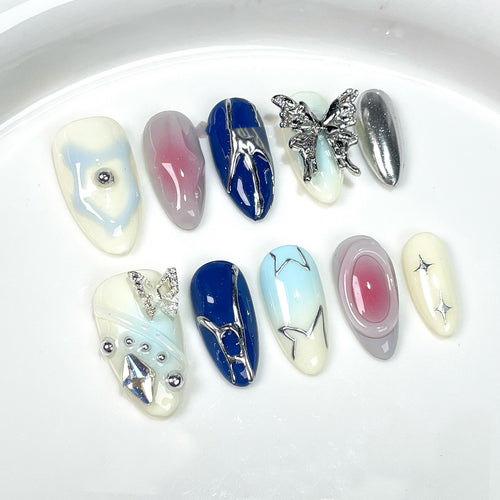 Blue Butterfly Kawaii