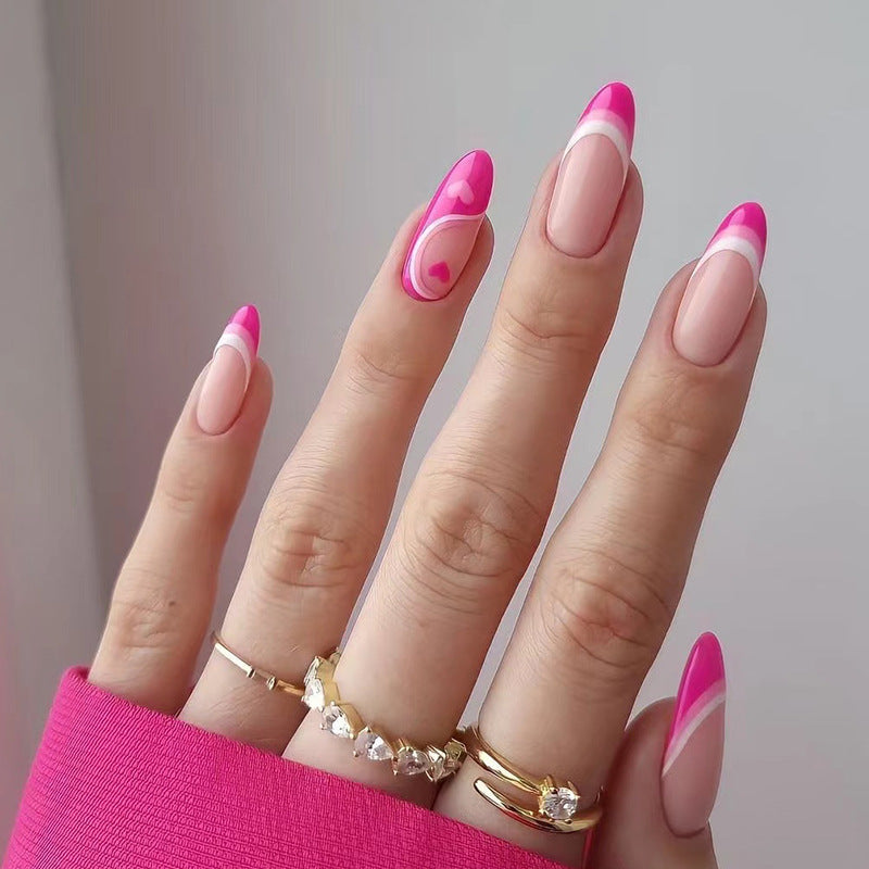 Pink Glitter French
