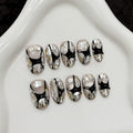 Black Silver Abstract Foil