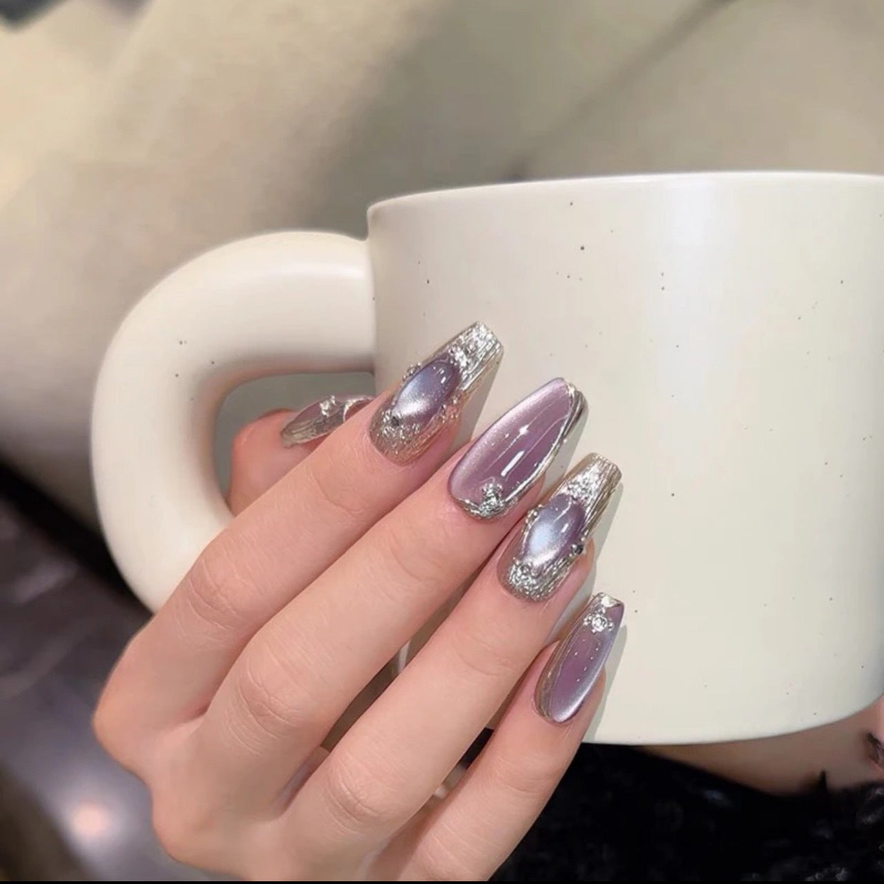 Silver Chrome Cat Eye