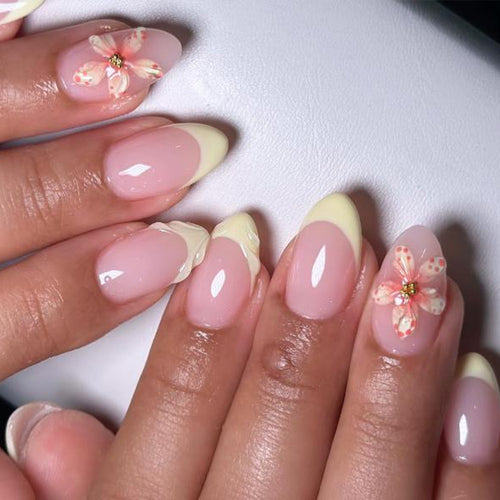 3D Floral French Tip