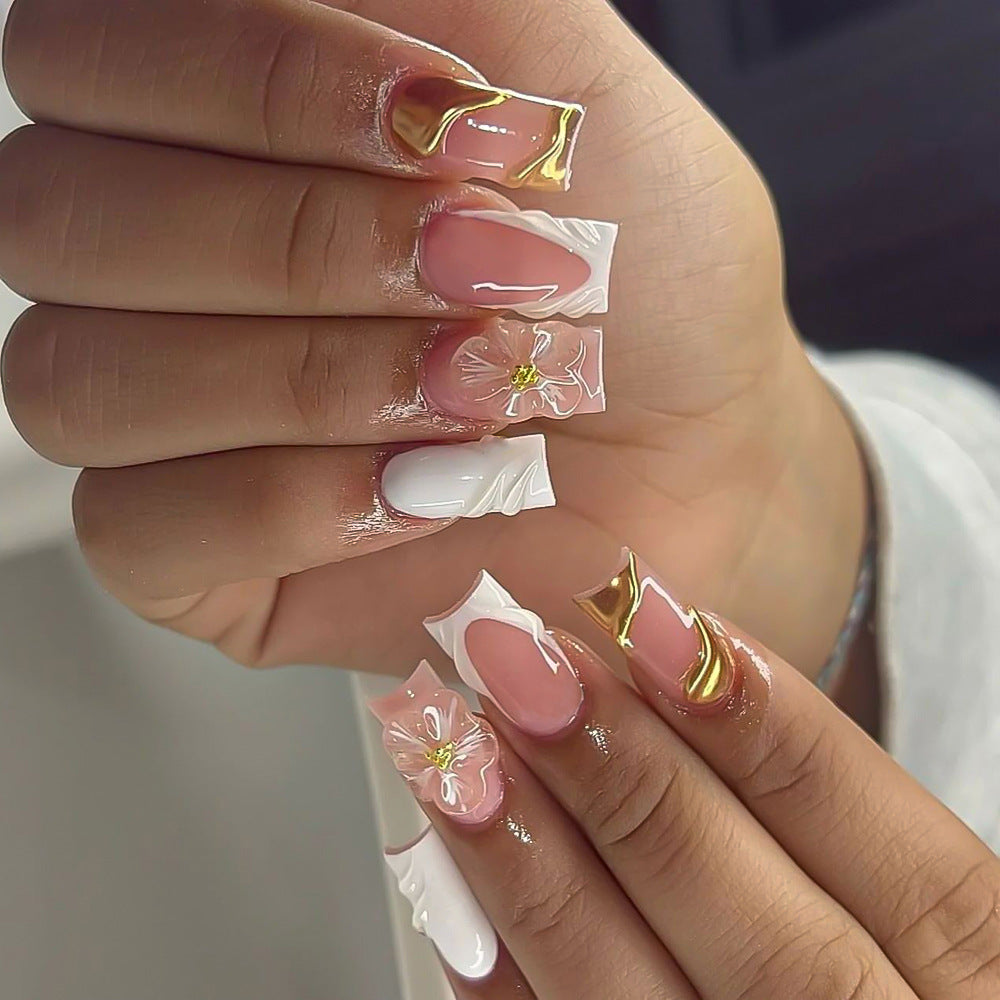 White Gold 3D Floral