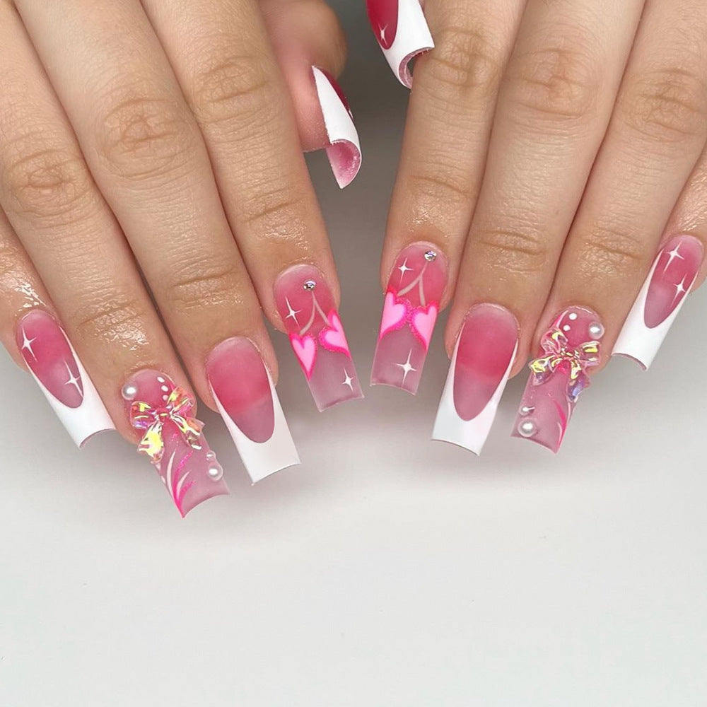 Pink Heart Bow