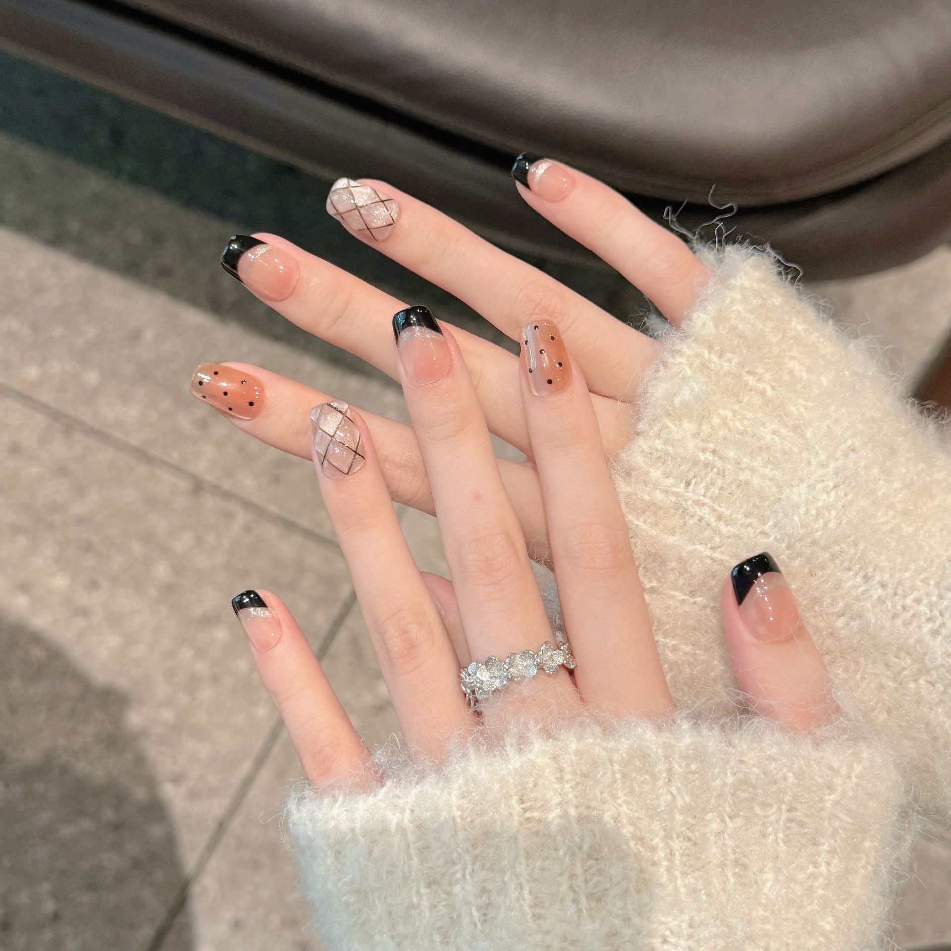 Black French Tip