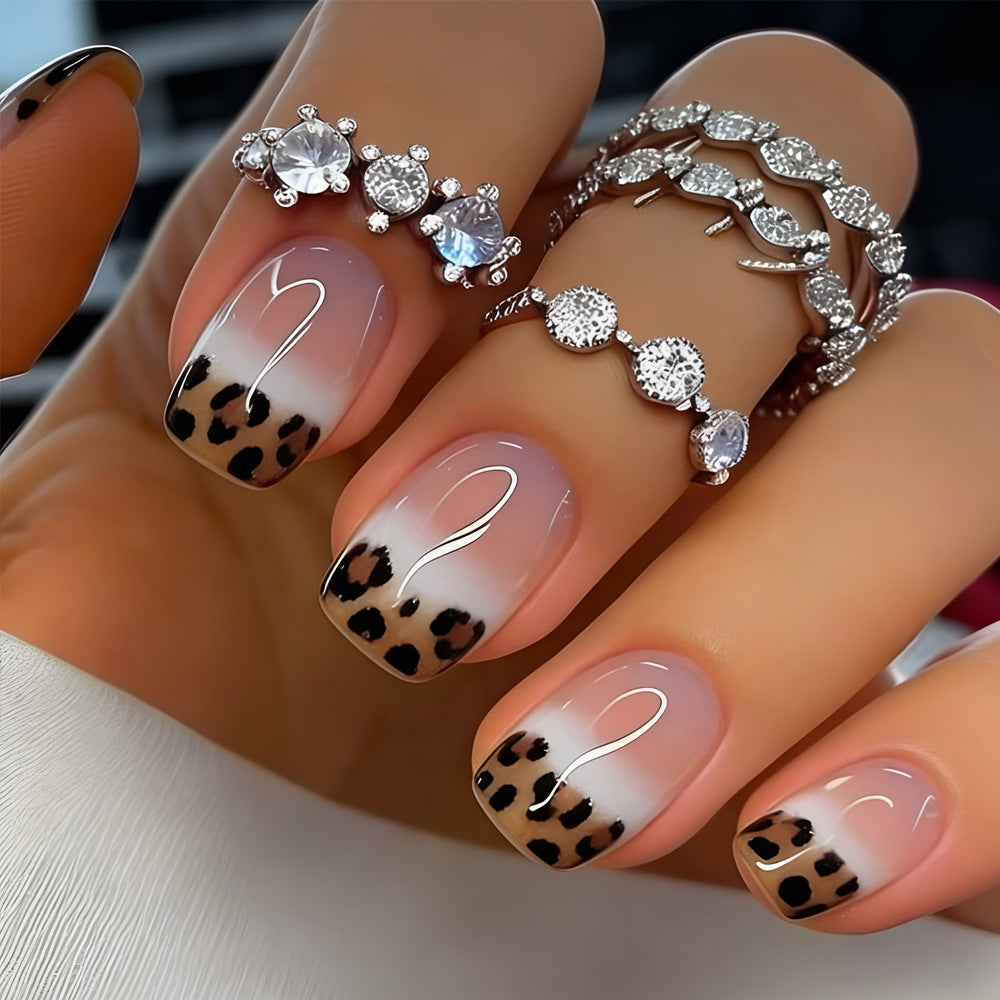 Leopard French Tip