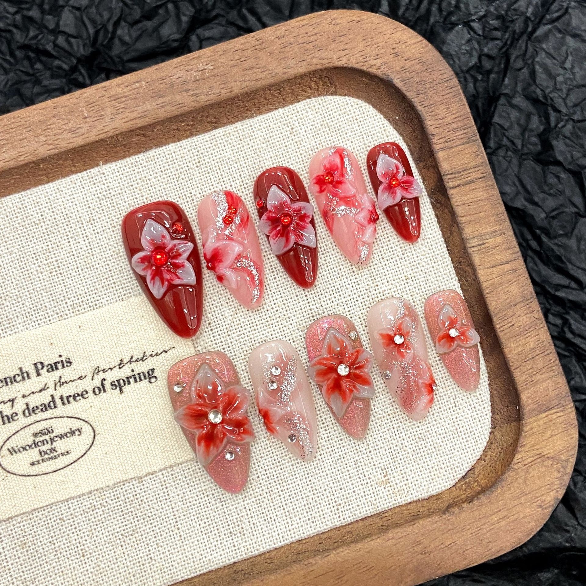 Red 3D Floral