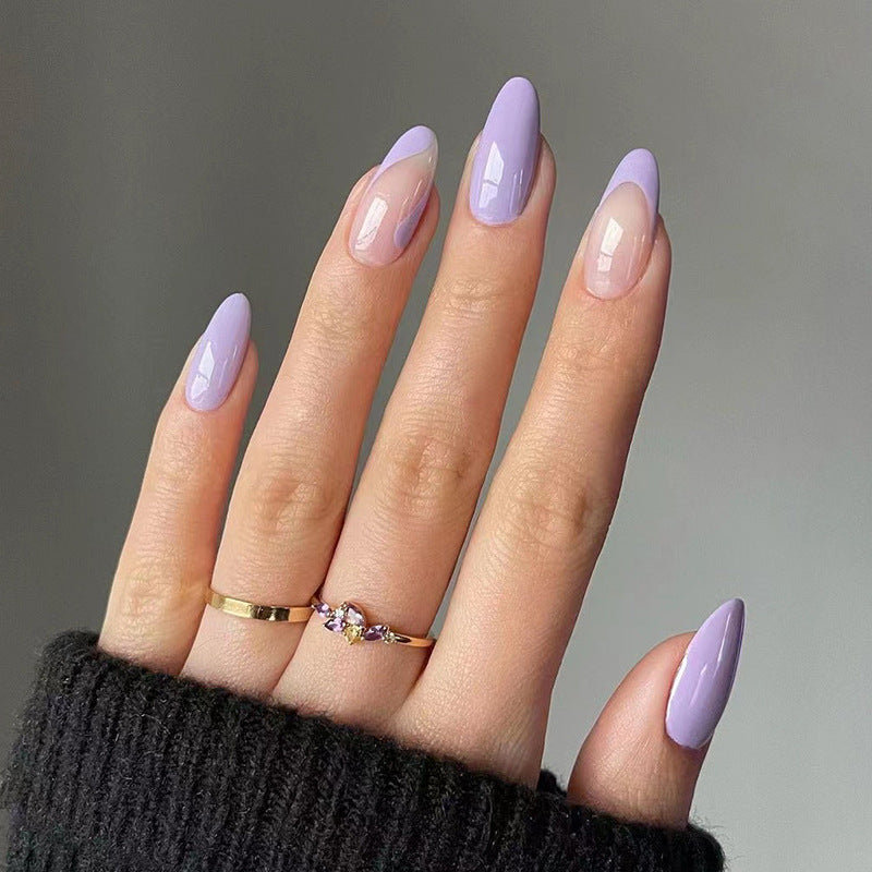 Glossy Almond Nails