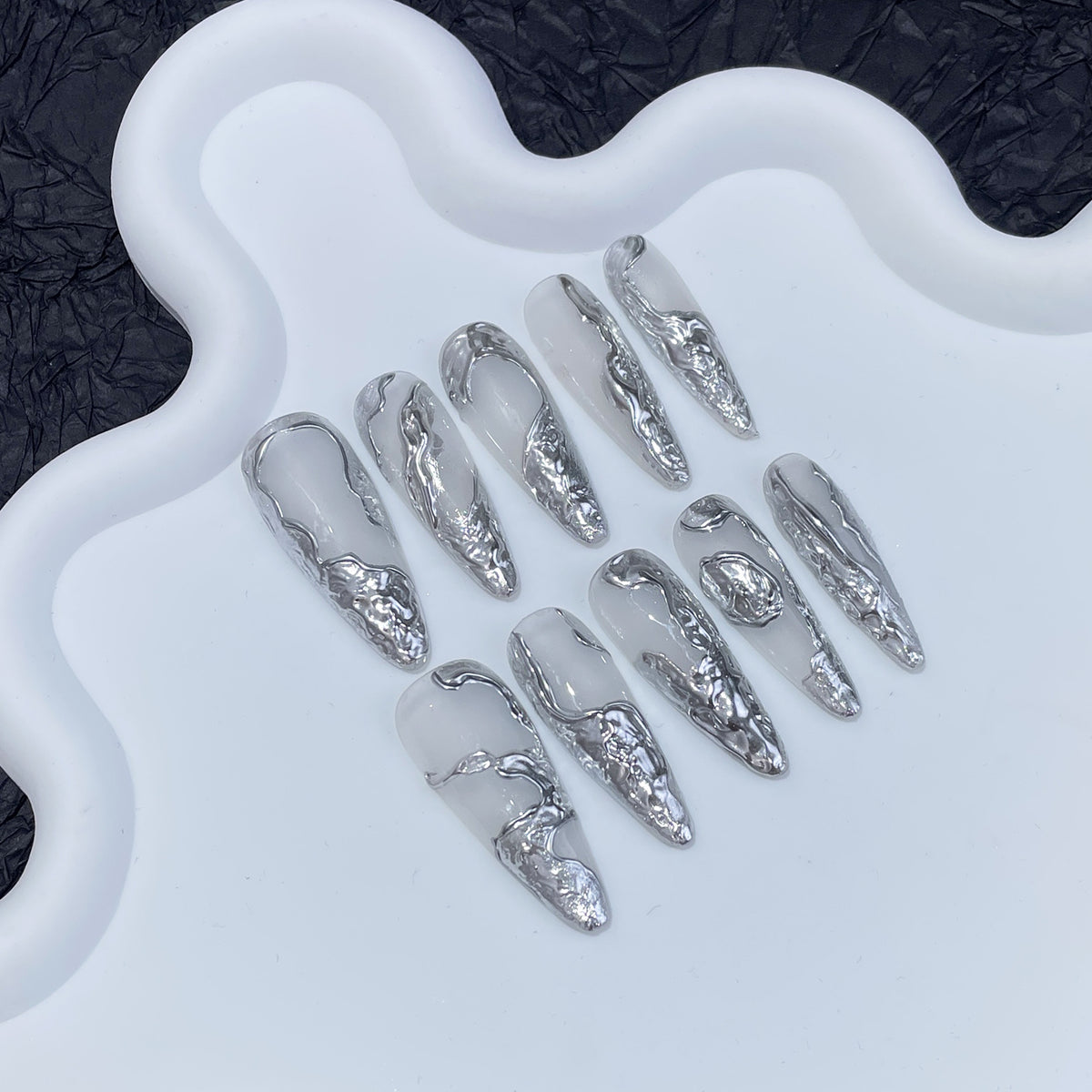 Luxury Silver Chrome French