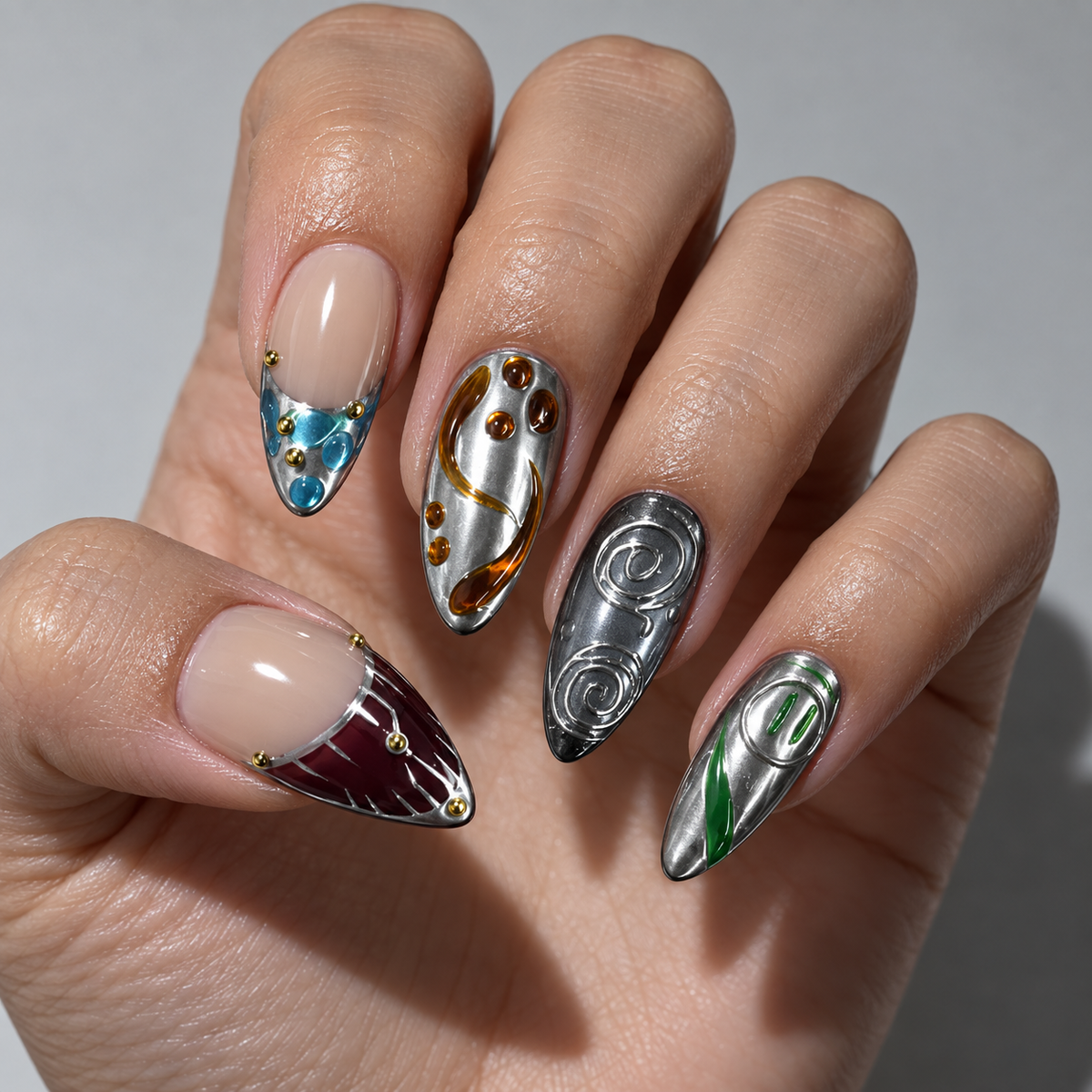 Luxury Multicolor Chrome 3D
