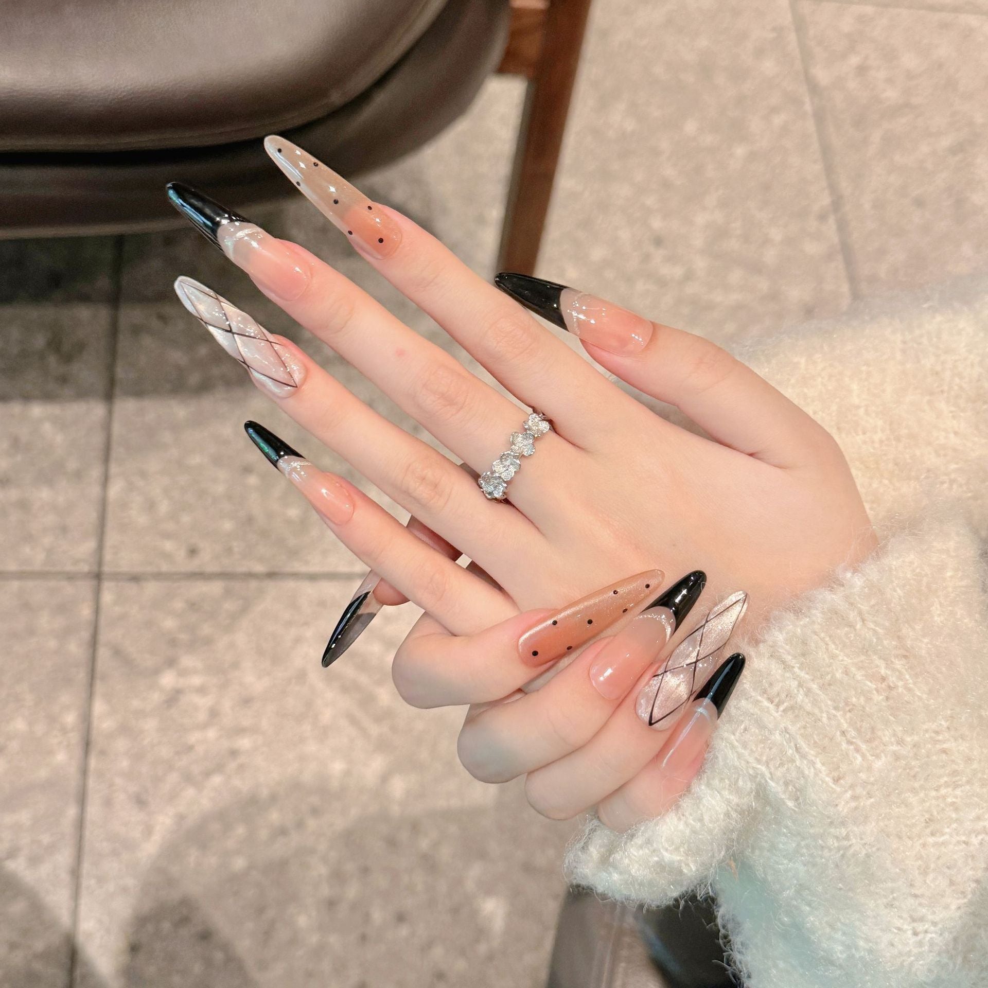 Black French Tip