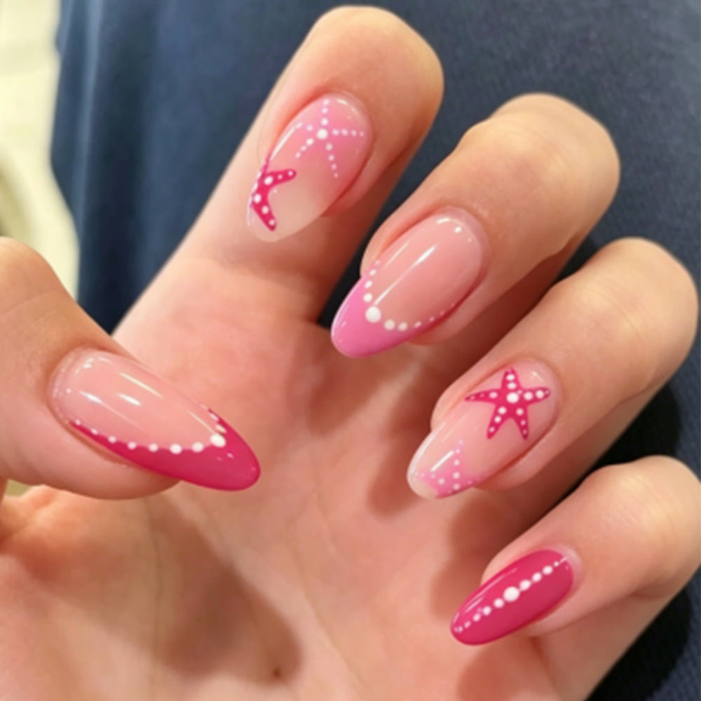 Pink Starfish French Tip 