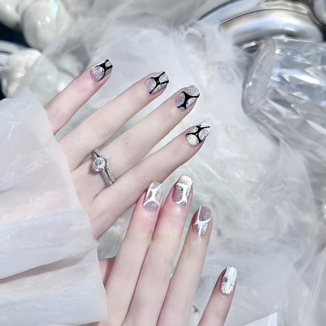 Silver Glitter Abstract