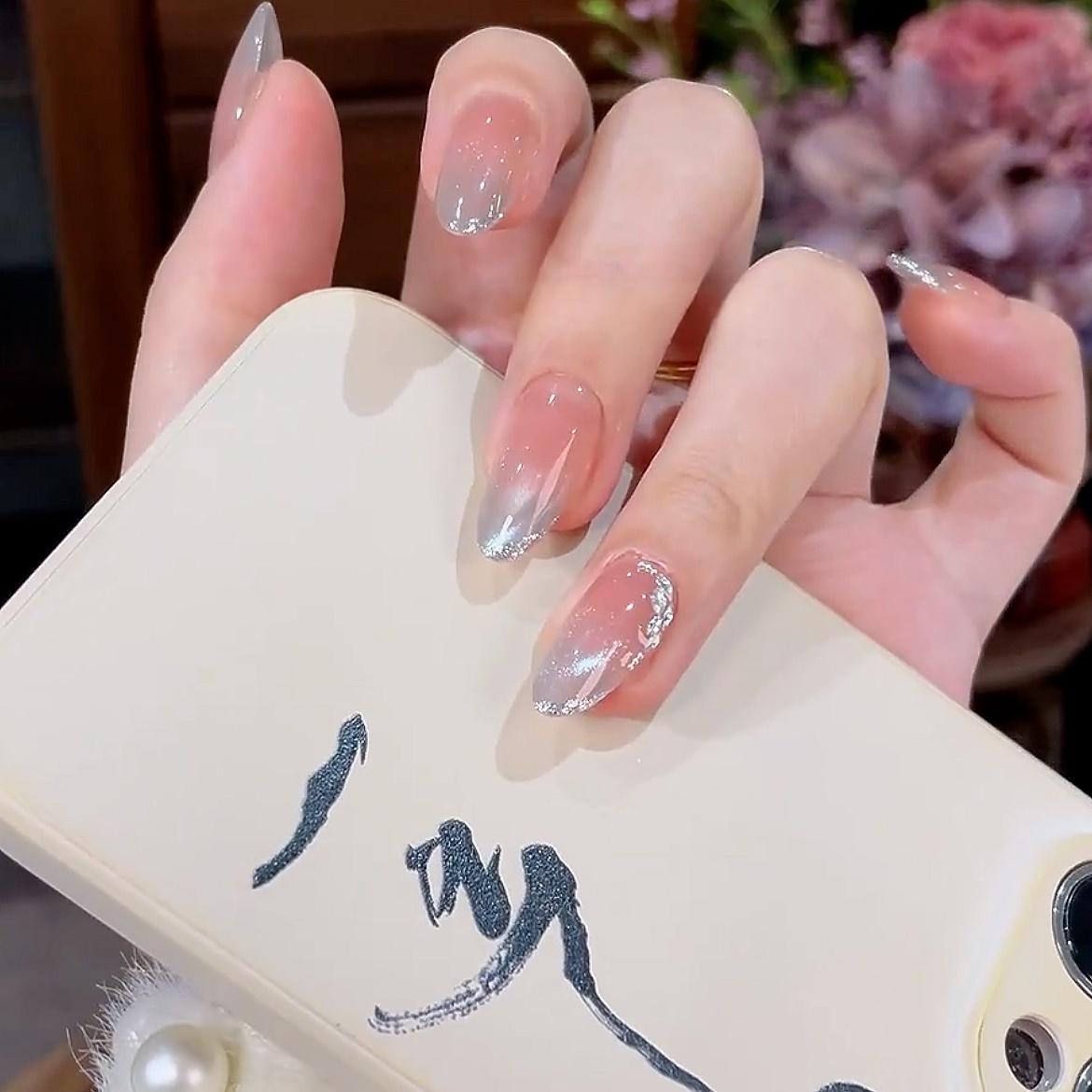 Silver Glitter Ombre
